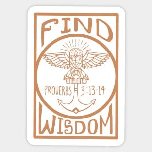 Find Wisdom Sticker